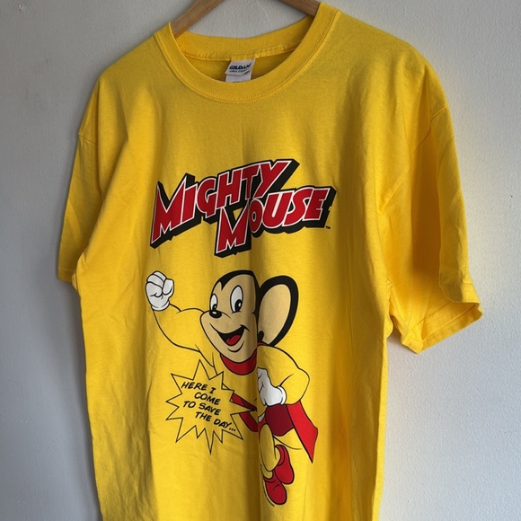Vintage Mighty Mouse T-Shirt / Large / Y2K / I Come To Save The Day - Picture 3 of 5